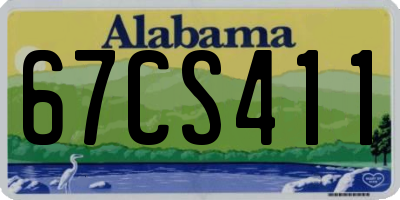 AL license plate 67CS411