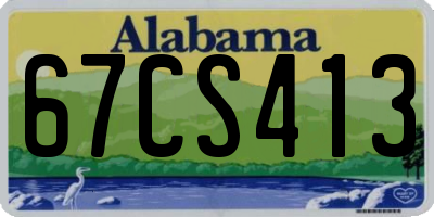 AL license plate 67CS413