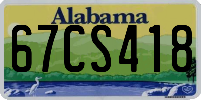 AL license plate 67CS418