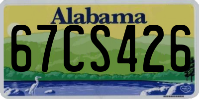 AL license plate 67CS426