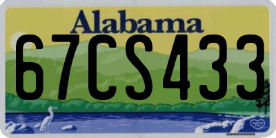 AL license plate 67CS433
