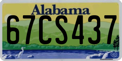 AL license plate 67CS437