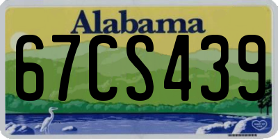 AL license plate 67CS439