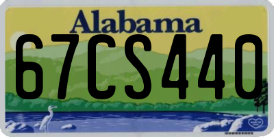 AL license plate 67CS440