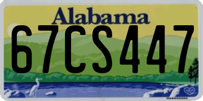 AL license plate 67CS447