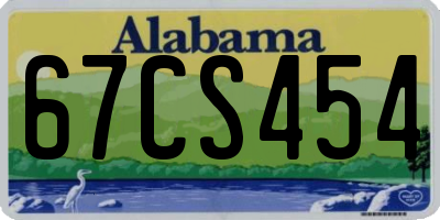 AL license plate 67CS454