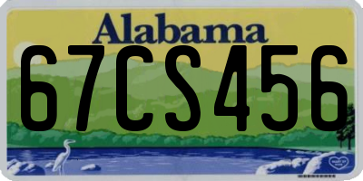 AL license plate 67CS456