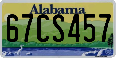 AL license plate 67CS457