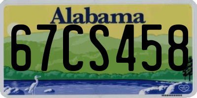 AL license plate 67CS458