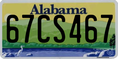 AL license plate 67CS467