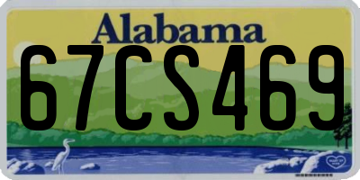 AL license plate 67CS469