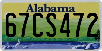 AL license plate 67CS472