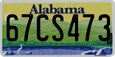 AL license plate 67CS473