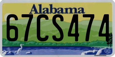 AL license plate 67CS474
