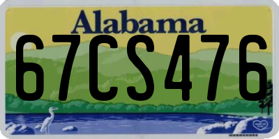AL license plate 67CS476