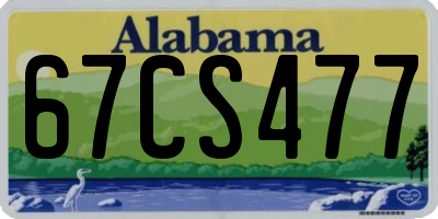AL license plate 67CS477