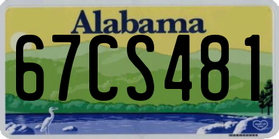 AL license plate 67CS481