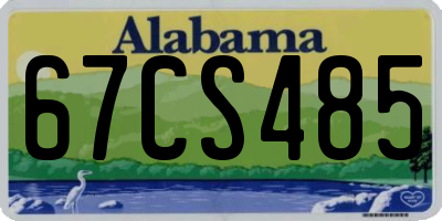 AL license plate 67CS485