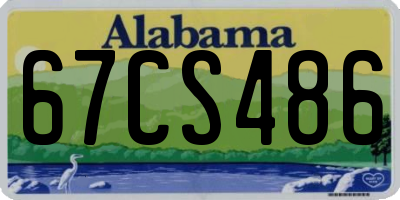 AL license plate 67CS486