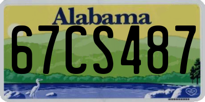 AL license plate 67CS487