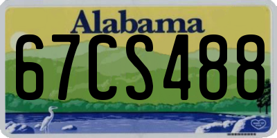 AL license plate 67CS488