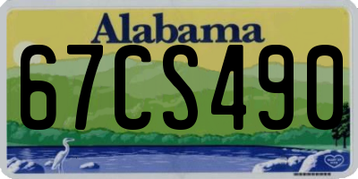 AL license plate 67CS490