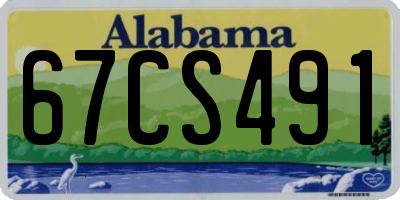 AL license plate 67CS491