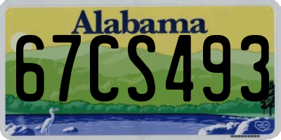AL license plate 67CS493