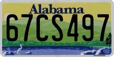 AL license plate 67CS497