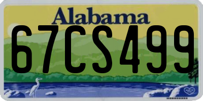 AL license plate 67CS499