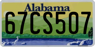 AL license plate 67CS507