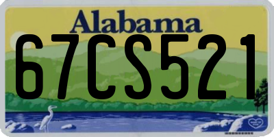 AL license plate 67CS521
