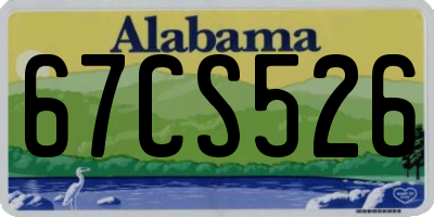 AL license plate 67CS526