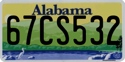 AL license plate 67CS532