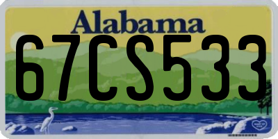 AL license plate 67CS533