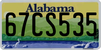 AL license plate 67CS535
