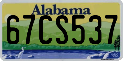 AL license plate 67CS537