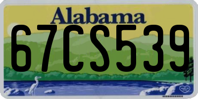 AL license plate 67CS539
