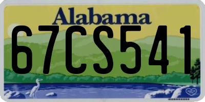 AL license plate 67CS541