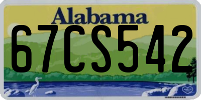 AL license plate 67CS542