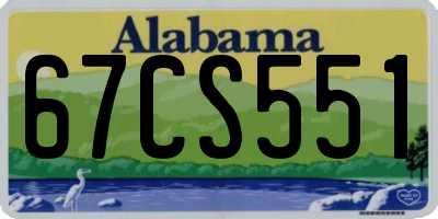 AL license plate 67CS551