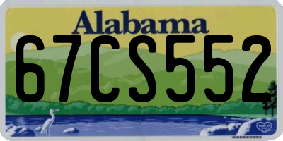 AL license plate 67CS552