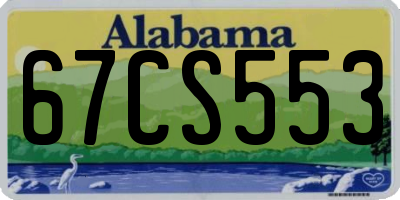 AL license plate 67CS553