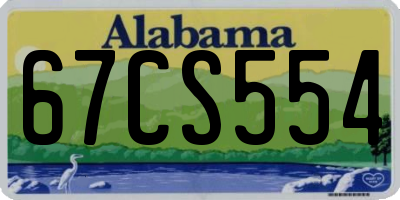 AL license plate 67CS554