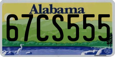 AL license plate 67CS555