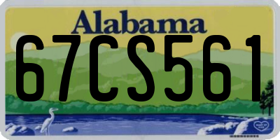 AL license plate 67CS561