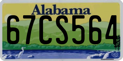AL license plate 67CS564