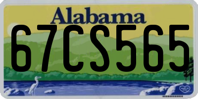 AL license plate 67CS565