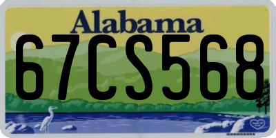 AL license plate 67CS568