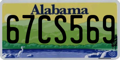 AL license plate 67CS569